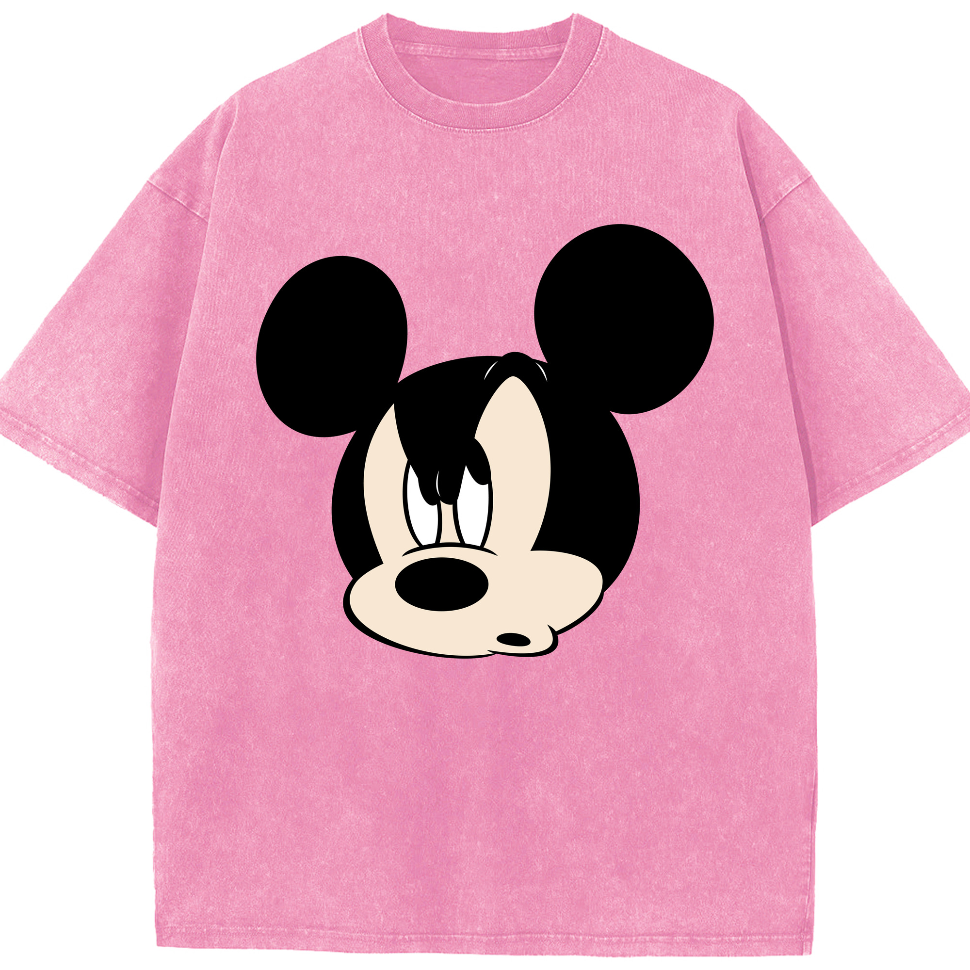 （画像用） ミッキーマウス Mickey Mouse 綿100% ヴィンテージ風 半袖Tシャツ（フロントプリント）